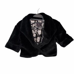 Vintage Elegant Women’s Black Sheared Faux Fur jacket Coats Size M
